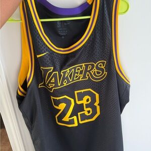 Nike Lakers Black and Yellow Jersey